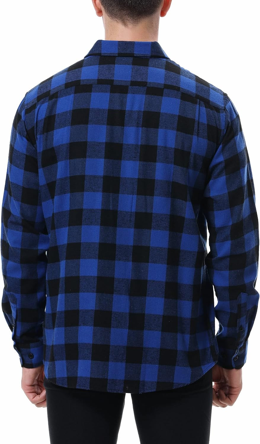 Mens Button down Regular Fit Long Sleeve Casual Flannel Shirts